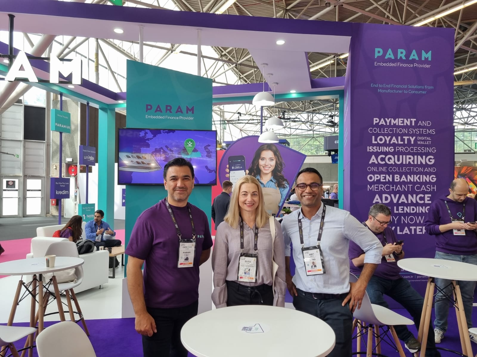 Evita with Emin Can YILMAZ, Founder and CEO, Param; and Amit Malik, Associate Director at EBRD, Member of the Supervisory Boards at Aion and Vodeno.
