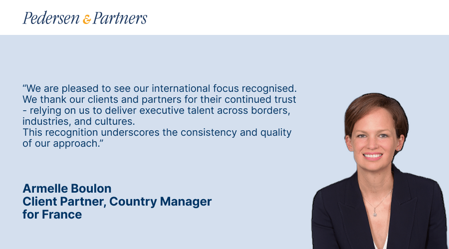 Pedersen & Partners Ranked “Excellent” for International Executive Search – 2025